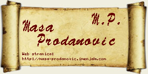 Maša Prodanović vizit kartica